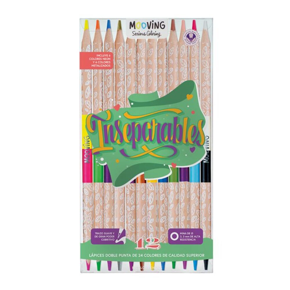 Lapiceros color do le punta 24 colores Mooving Inseparables