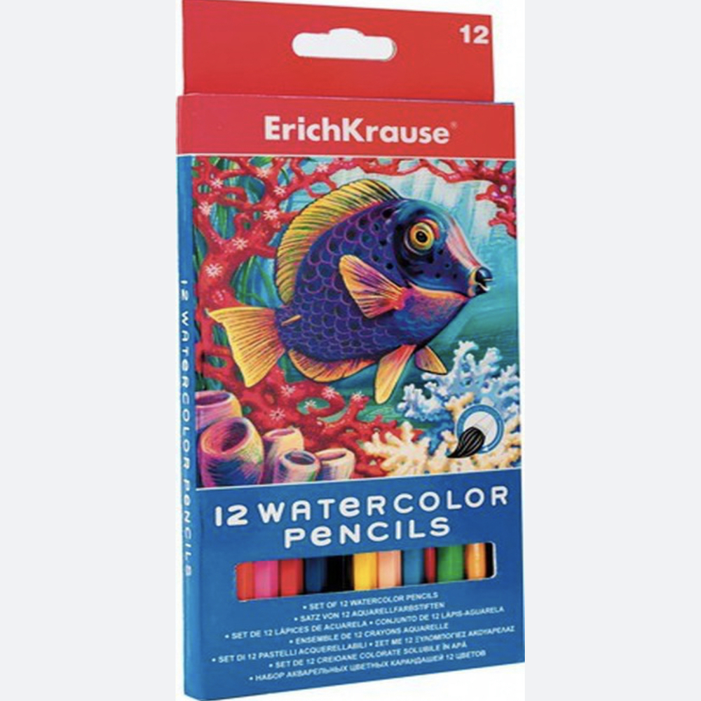 Lápices de colores ERICH KRAUSE acuarelables 12 surtidos