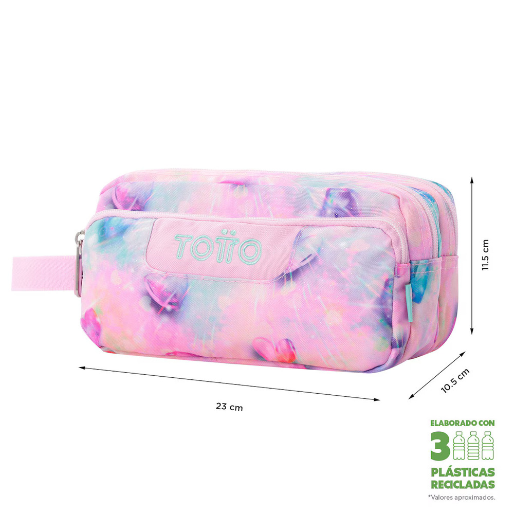 Estuche multiuso agapec corazones glitter Totto 770475898204