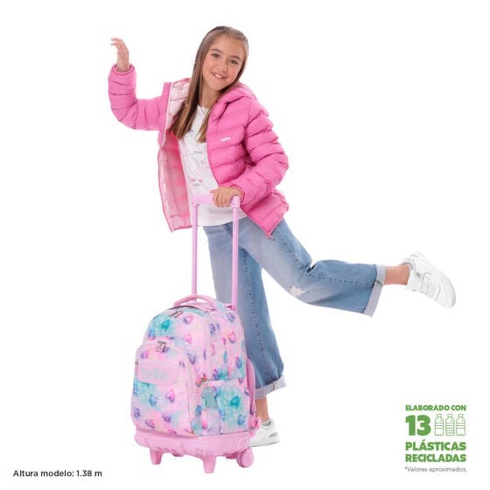Mochila escolar rayol corazones glitter Totto 7704758345606