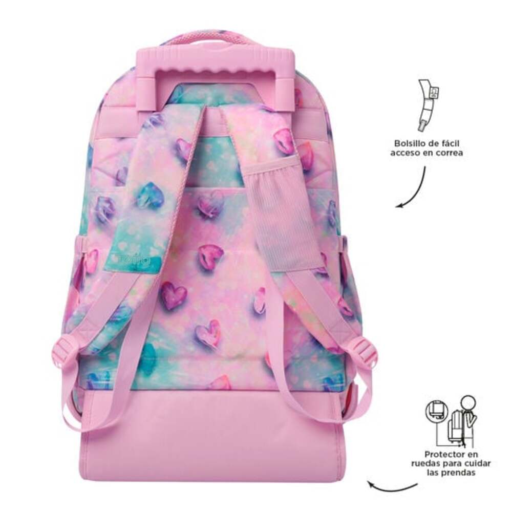 Mochila escolar rayol corazones glitter Totto 7704758345606
