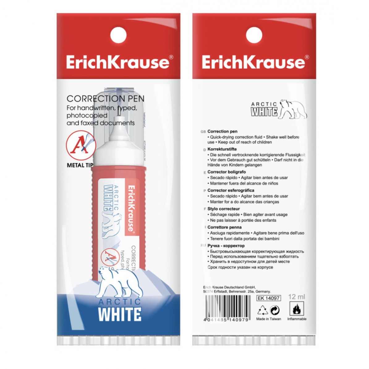 Corrector bolígrafo ERICH KRAUSE