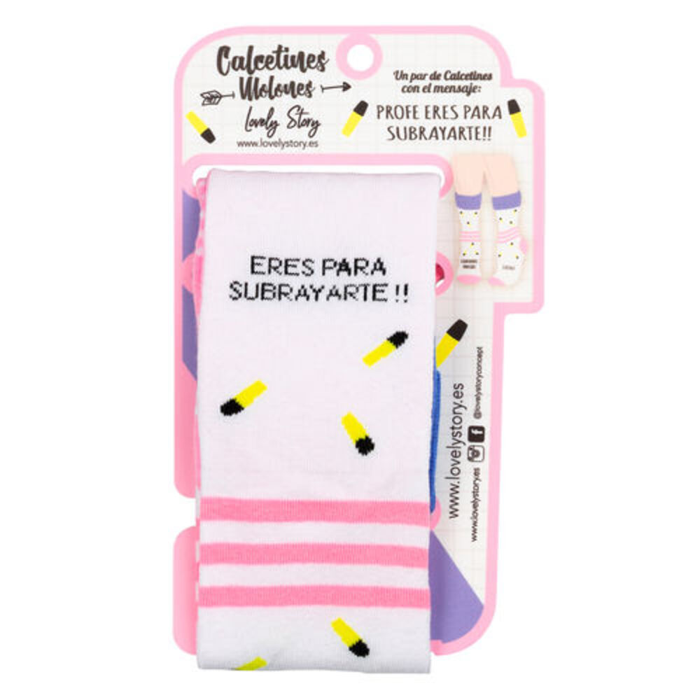 Calcetines talla 36-41 Profe, eres para subrayarte Lovely St