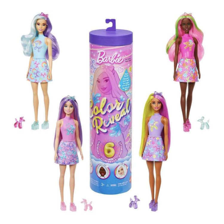 194735309047 (2) Muñeca Barbie Color Reveal Ciber  2