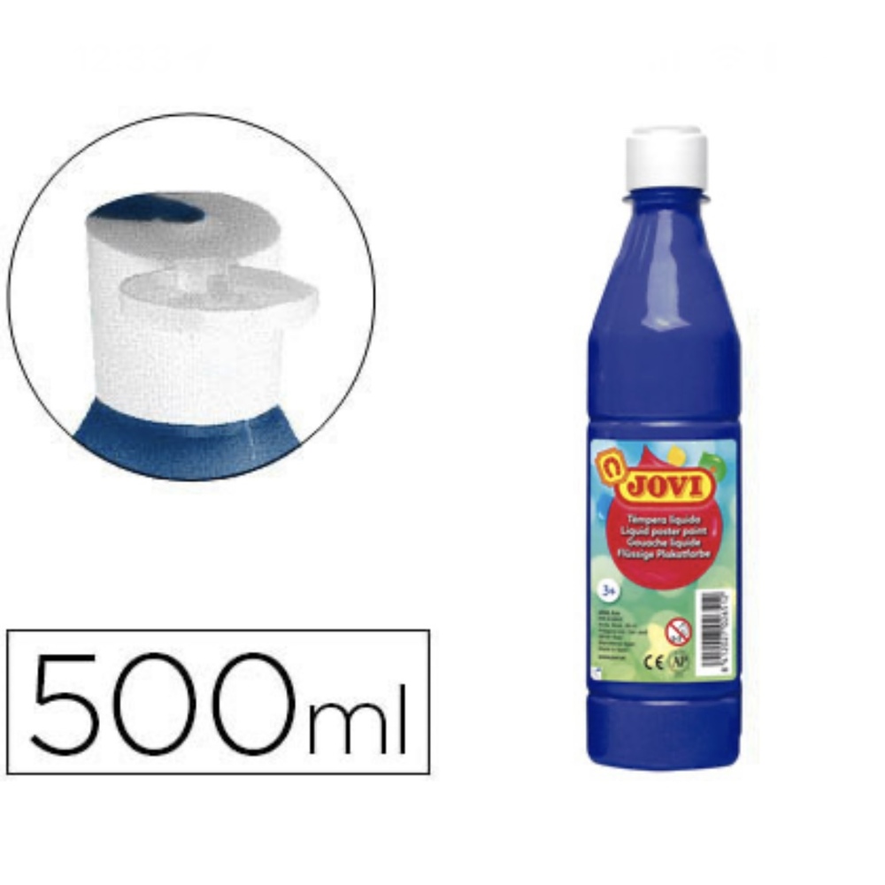 Témpera líquida Botella unicolor 500 c.c JOVI Azul ultramar