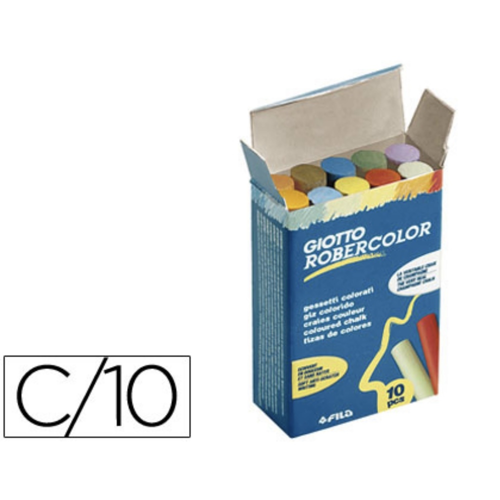 Tizas anti-polvo colores rob c.10  Robercolor