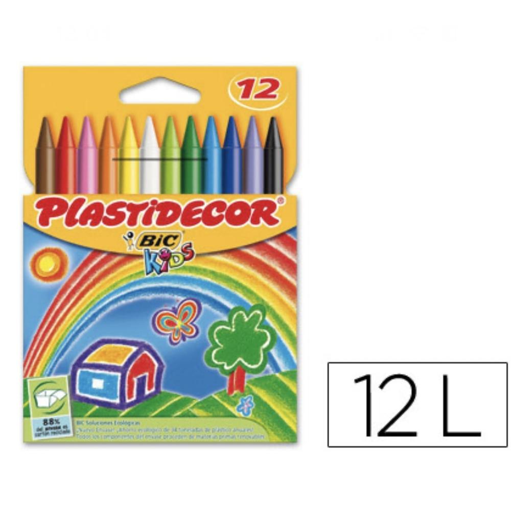 3270220000341 Ceras escolares Plastidecor 12 color 1