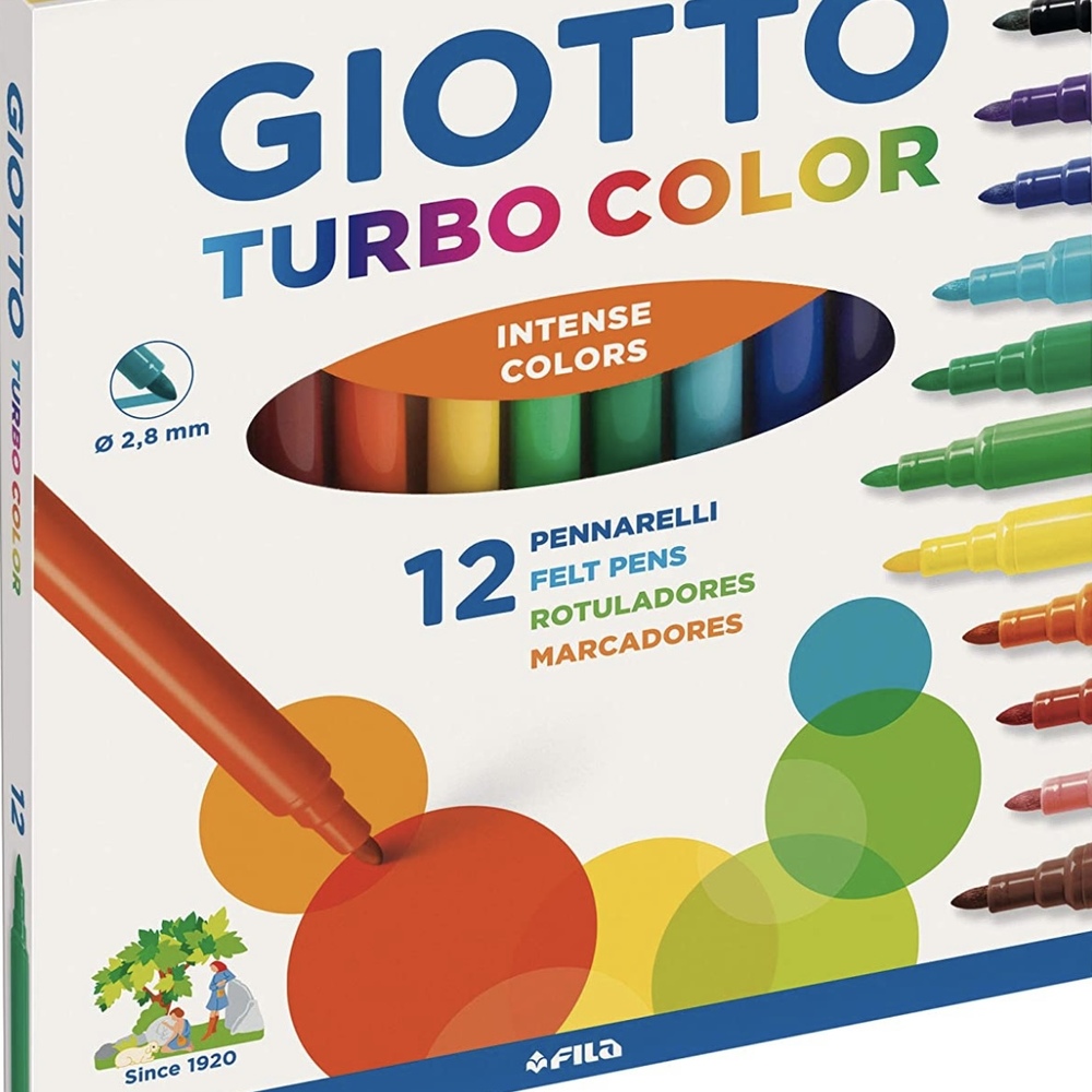 Rotulador Turbo Color 12 colores surtidos GIO