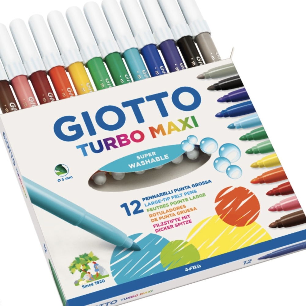 Rotulador Turbo Maxi 12 colores surtidos GIO