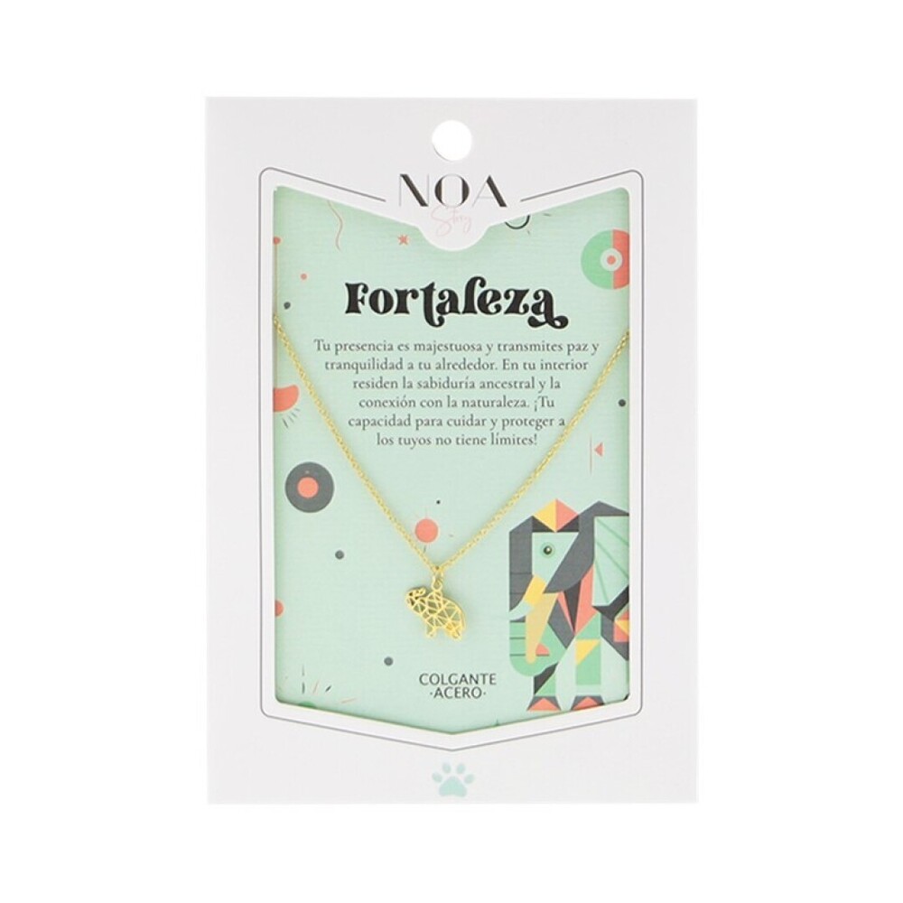Colgante de acero dorado Fortaleza Lovely Story 843545808827