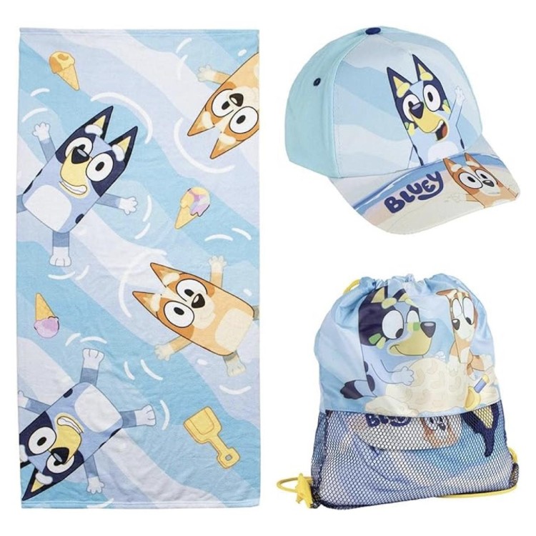 8445484488487 (1) Toalla con Saquito y gorra Bluey 1