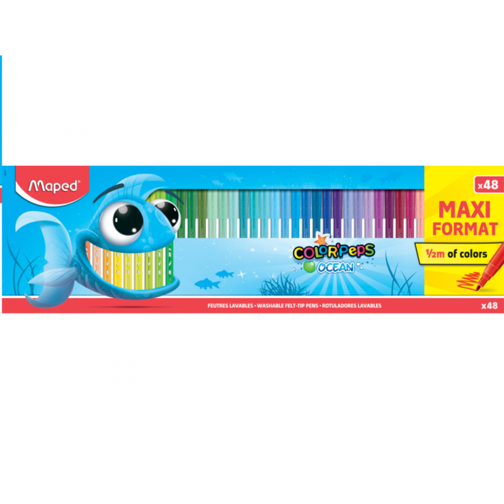 Rotuladores 48unid color ocean Maped 3154148457275