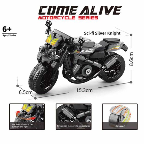 Maqueta construcción moto silver knicht negrar 288 pzas Alex