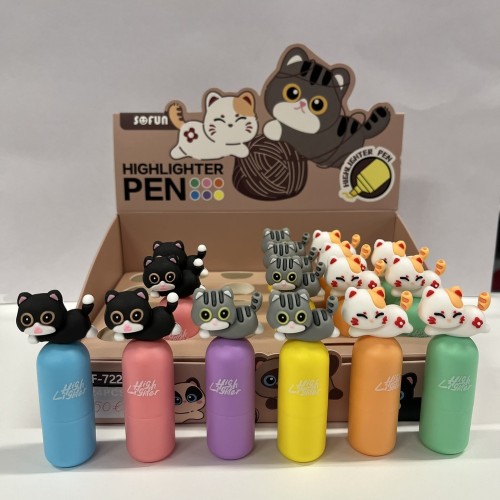 Marcadores fluorescentes pastel cats colores surtidos Roymar