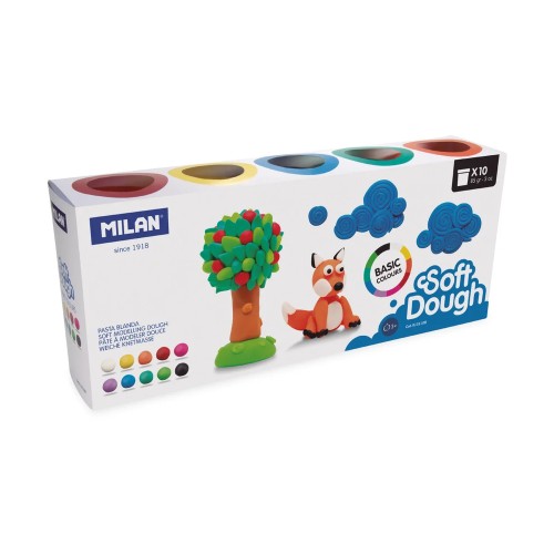 Cajita sotf dough plastilina 10 frascos 85GR colores surtido