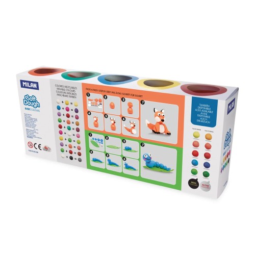 Cajita sotf dough plastilina 10 frascos 85GR colores surtido