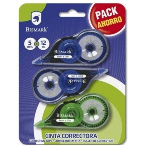 Cinta correctora pack 3 unidades 5mmx12m.Bismark 84301732821