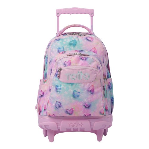 Mochila escolar rayol corazones glitter Totto 7704758345606
