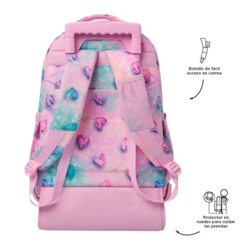 Mochila escolar rayol corazones glitter Totto 7704758345606