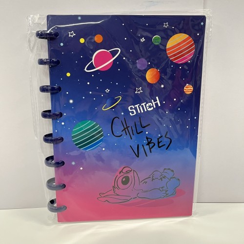 Cuaderno anillas A5 100 hojas cuadros Stitch black Coolpack