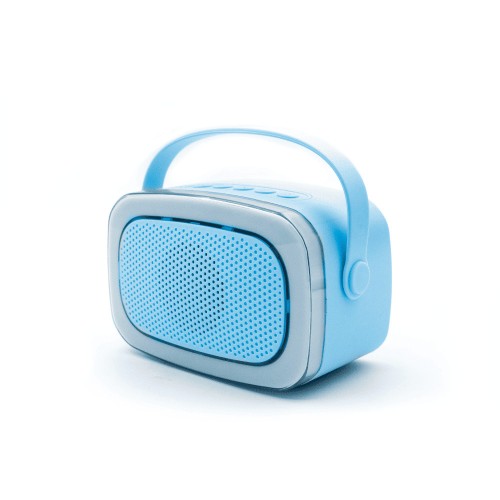 Karaoke con luz y 2 micrófonos Azul Lalarma 792649526644 3