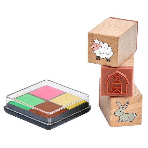 Tampones de madera Animales Granja Moses 4033477262233 1