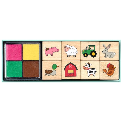 Tampones de madera Animales Granja Moses 4033477262233 3