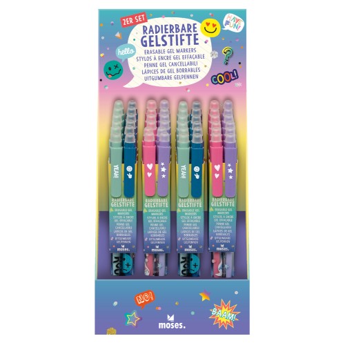 Boligrafos gel borrables happy Moses 4033477263032