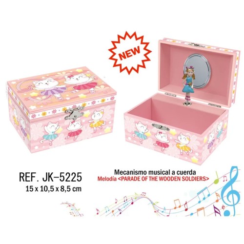Joyero musical pequeño cats Alex Boj 8431234187724