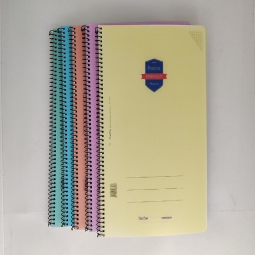 Cuaderno plástico folio cuadros colores pastel 90g Praxton