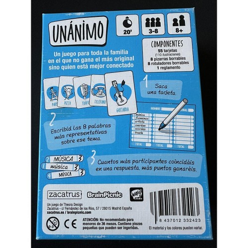 JUEGO DE MESA UNANIMO 8437012332423