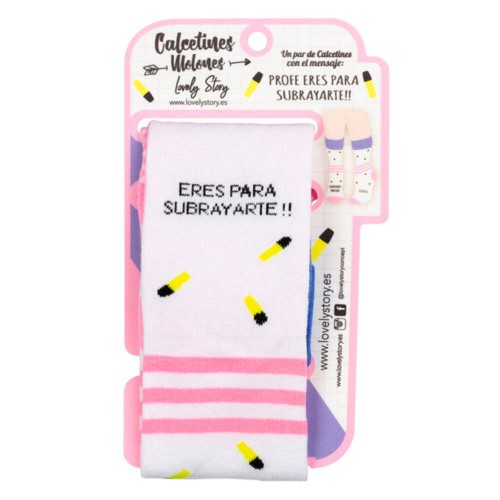 Calcetines talla 36-41 Profe, eres para subrayarte Lovely St