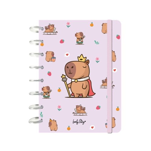Cuaderno A5 con sistema de discos Majesty capibara Lovely St