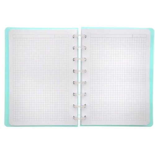 Cuaderno A6 con sistema de discos Mint bubble tea capibara L
