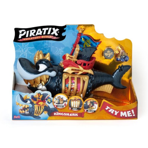 Figura Piratix. Tiburon con capitan Piratix. Magicbox 843161