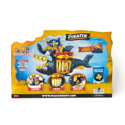 Figura Piratix. Tiburon con capitan Piratix. Magicbox 843161