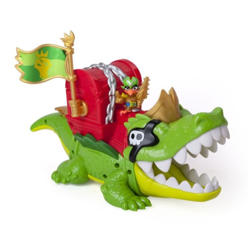 Figura Piratix Cocodrilo con capitan Piratix exclusivo. Magi