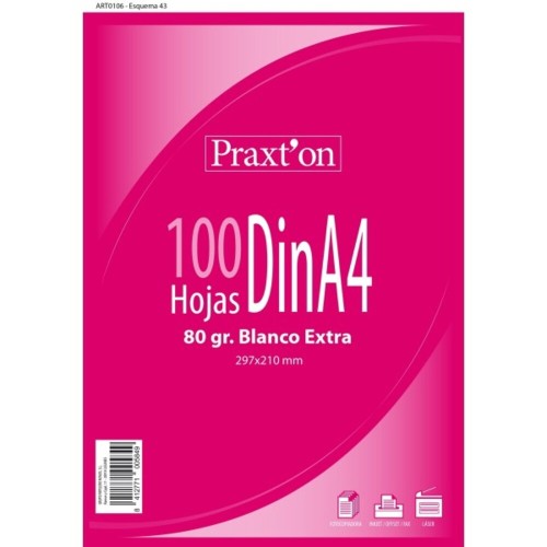 Folios A4 80g 100 hojas Praxton 8412855216369