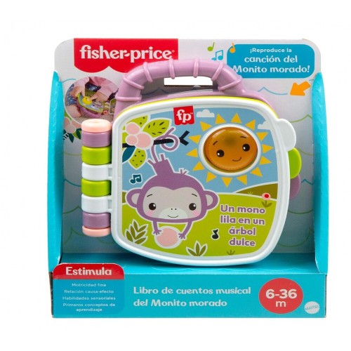Libro musical Mono morado Fisher-Price. Mattel 194735301836