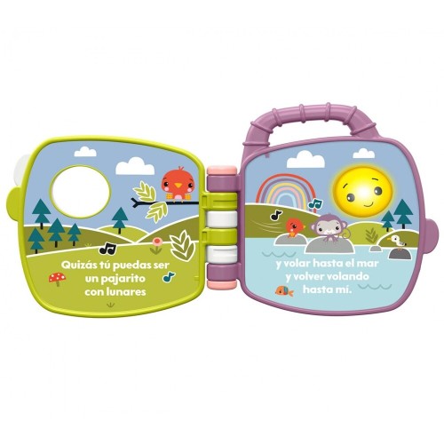 Libro musical Mono morado Fisher-Price. Mattel 194735301836
