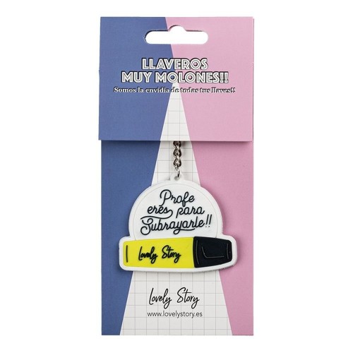 Llavero de goma Profe eres para subrayarte Lovely Story 8422