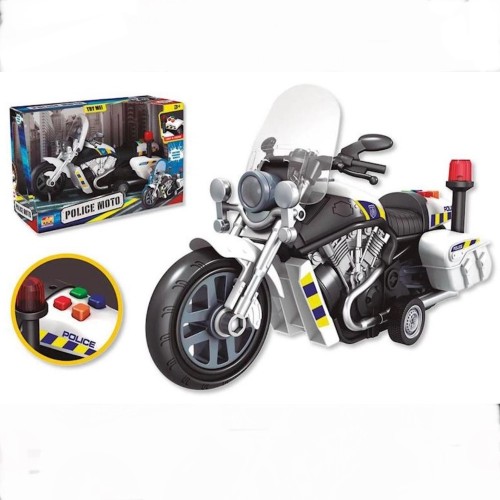 Moto friccion Policia con luces y sonidos 32x13x22 cm JugaTo