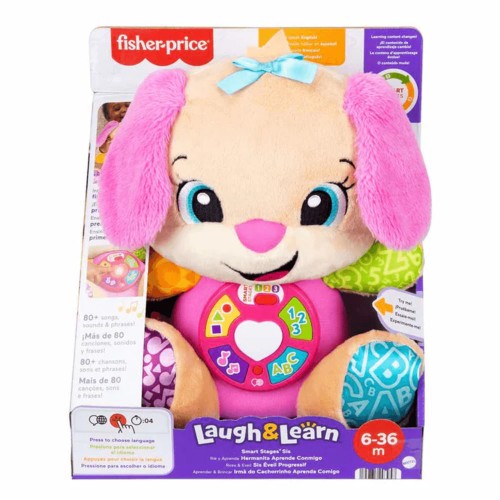 Peluche perrita Fisher - Price rie y aprende Mattel 19473529
