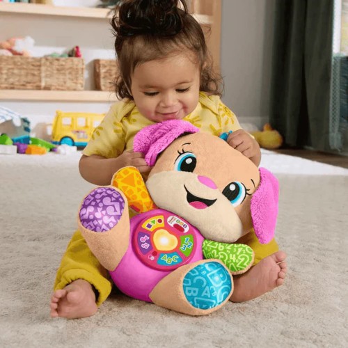 Peluche perrita Fisher - Price rie y aprende Mattel 19473529