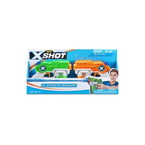 Pistolas de agua pack 2 X-Shot Warfare Double Small Stealth