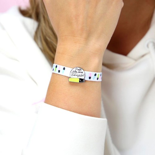 Pulsera con charm  Profe eres para subrayarte Lovey Story 84
