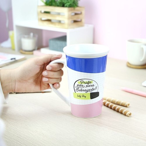 Taza alta Profe, eres para subrayarte Lovely Story 842291770