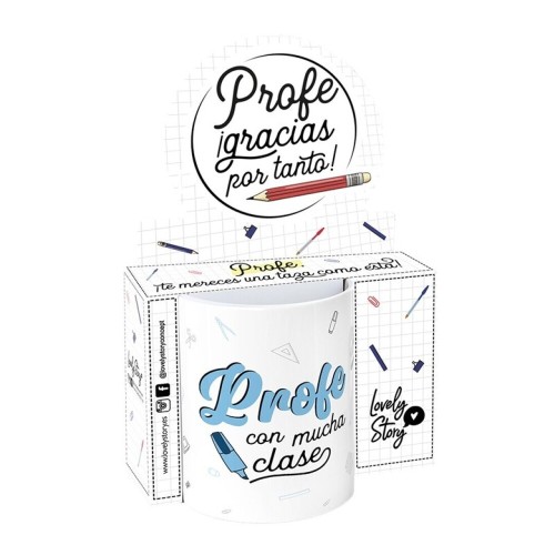 Taza Profe con mucha clase 330ml Lovely Story 8435458156962