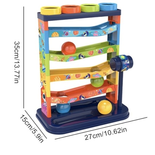 Torre de bolas encajables con accesorios 35x27cm 84365852284