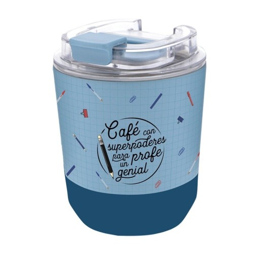 Vaso térmico aluminio 280ml Café con superpoderes para un pr